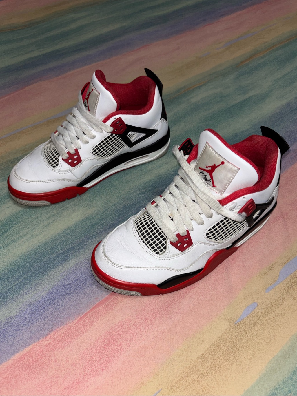 Nike Air Jordan 4 Retro Fire Red Gs Size 6.5y / Women’s 8